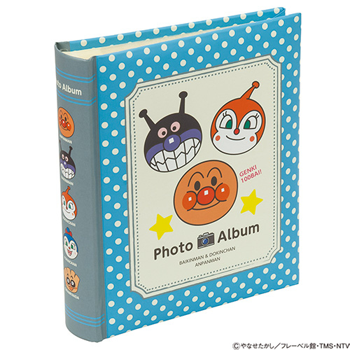 ナカバヤシ アンパンマン 背丸ブック式アルバム L判2段160枚収納 ア-BPL-1602-2/M ブルー 【写真 収納 かわいい フォトアルバム ベビー】