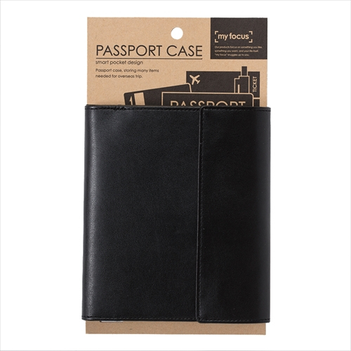 ナカバヤシ my focus/パスポートケース/ブラック MY-PC-001D