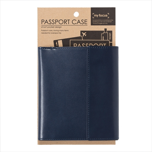 ナカバヤシ my focus/パスポートケース/ネイビー MY-PC-001N