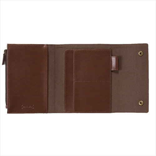 ナカバヤシ my focus/パスポートケース/ブラウン MY-PC-001S