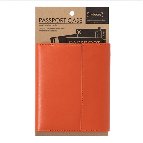 ナカバヤシ my focus/パスポートケース/オレンジ MY-PC-001OR