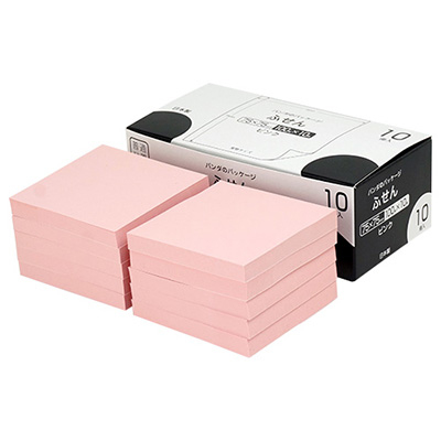 ナカバヤシ パンダのパッケージ付箋 10冊パック ピンク FSP7575-10P