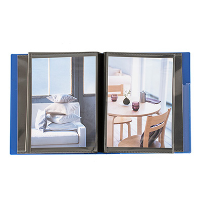 ナカバヤシ ポケットアルバム フォトグラフィリア/PHOTO GRAPHILIA 2L版100枚 PH2L-1010-B/G ブルー