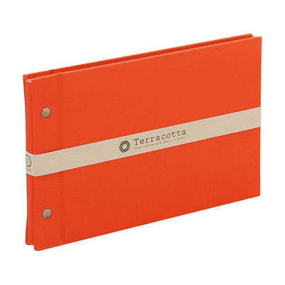 布クロスアルバム Terracotta【テラコッタ】 ナカバヤシ/外ビス式フリ-アルバム/A5/レッド TER-A5F-120-R