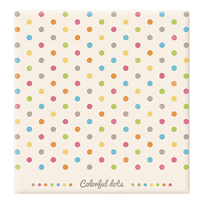 ナカバヤシ フヤスアルバム 10L / ビス式 / 白台紙10枚 10L-1201B カラフルドットの商品画像3枚目