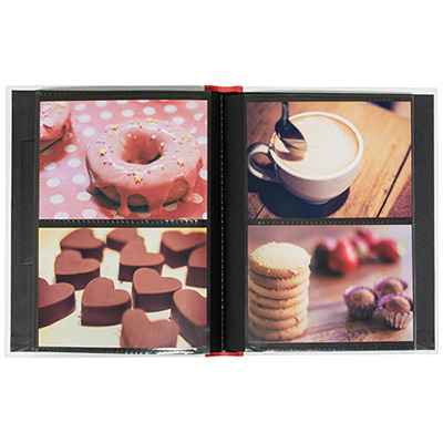 ナカバヤシ フォトランクシリーズ ウィンドウカバーアルバム L判2段80枚収納 ア-FTPW-L-206-R レッド