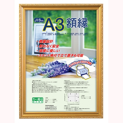 ナカバヤシ 樹脂製賞状額 金ケシ A3 フ-KWP-40
