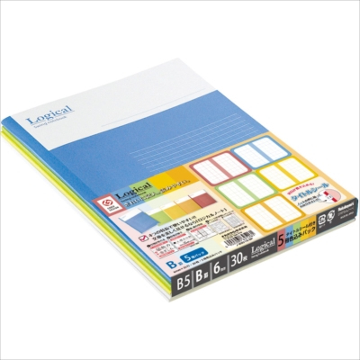 ナカバヤシ スイング・ロジカルノート B5サイズB罫 ノ-B501B-5P 5冊パック