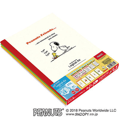 ロジカル・エアーノート セミB5 スヌーピー グッドフレンズシリーズ A罫 30枚 5冊パック ノS-143A-5P
