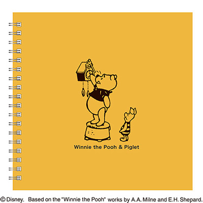 ナカバヤシ ディズニーキャラクター かける~のエアー台紙アルバム フォトクロッキー/Sサイズ アKA-SWF-201-OR くまのプーさん イエロー #100#