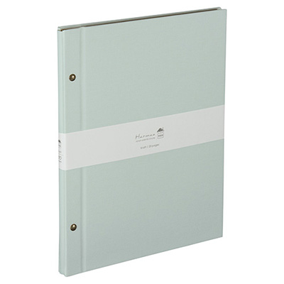 ナカバヤシ Harmaa(ハルマー) 外ビス式アルバム A4サイズ A-HRA4-301-B ミントブルー