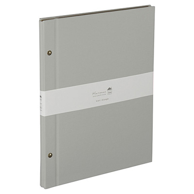 ナカバヤシ Harmaa(ハルマー) 外ビス式アルバム A4サイズ A-HRA4-301-N グレー