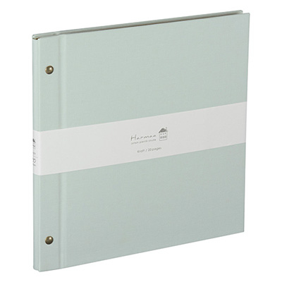 ナカバヤシ Harmaa(ハルマー) 外ビス式アルバム デミサイズ A-HRD-201-B ミントブルー