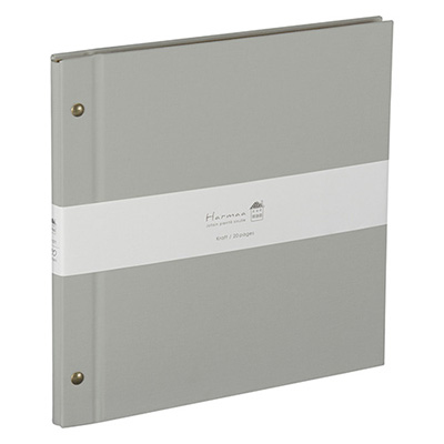 ナカバヤシ Harmaa(ハルマー) 外ビス式アルバム デミサイズ A-HRD-201-N グレー