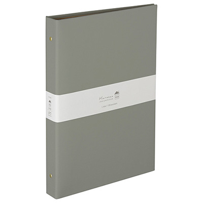 ナカバヤシ Harmaa(ハルマー) バインダー式ポケットアルバム L判3段 A-HR3Y-201-N グレー