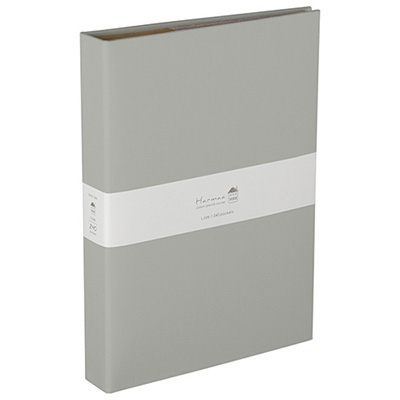 ナカバヤシ Harmaa(ハルマー) 無線綴ポケットアルバム L判3段 A-HR3P-101-N グレー