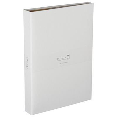 ナカバヤシ Harmaa(ハルマー) 無線綴ポケットアルバム L判3段 A-HR3P-101-W ホワイト
