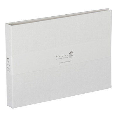 ナカバヤシ Harmaa(ハルマー) 溶着式ポケットアルバム 2L判1段 A-HR2LP-301-W ホワイト