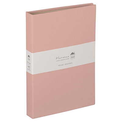 ナカバヤシ Harmaa(ハルマー) 溶着式ポケットアルバム KG判1段 A-HRKP-201-P ピンク