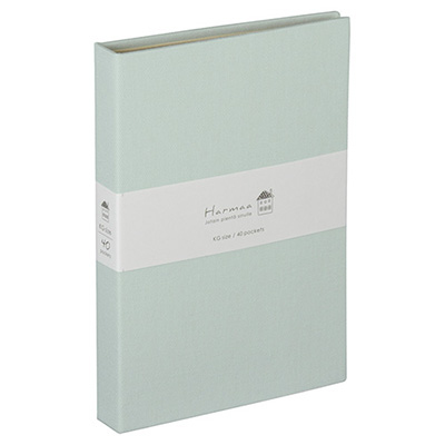 ナカバヤシ Harmaa(ハルマー) 溶着式ポケットアルバム KG判1段 A-HRKP-201-B ミントブルー