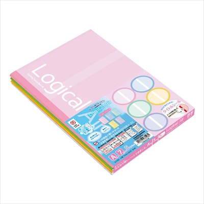 ナカバヤシ ロジカルエアーノート 5冊パック セミB5 A罫 ペールトーンシリーズ ノ-B585A-5P