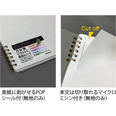 ナカバヤシ ロジカルプライムWリングA6 無地・50枚 NW-A610W