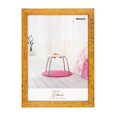 ナカバヤシ エラマ インテリアフレーム 2L判 ブラウン F-TW-103-BR