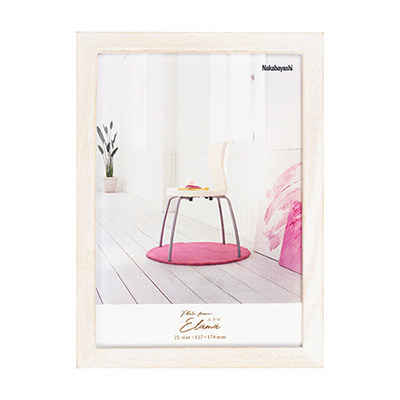 ナカバヤシ エラマ インテリアフレーム 2L判 ホワイト F-TW-103-W