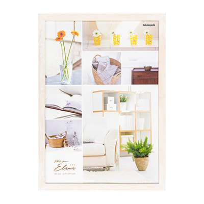 ナカバヤシ エラマ インテリアフレーム A4判 ホワイト F-TW-104-W