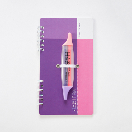 ナカバヤシ HABIT(ハビット) マーカー&ノート/B6slim NW-SB601-3 パープル