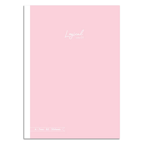 ナカバヤシ スイング・ロジカルカラーノート/ピンク/セミB5/A罫 NB504A-P1