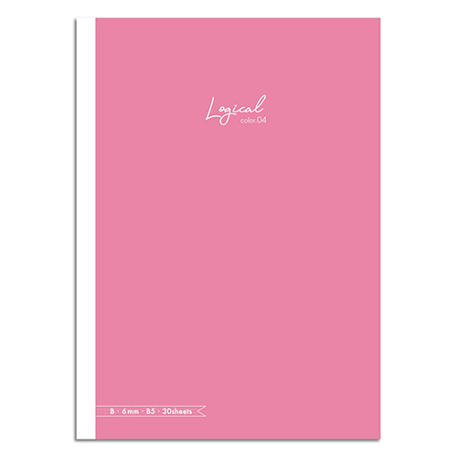 ナカバヤシ スイング・ロジカルカラーノート/ピンク/セミB5/B罫 NB504B-P4