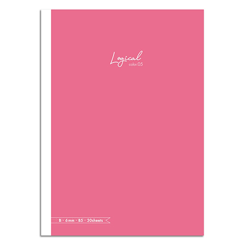 ナカバヤシ スイング・ロジカルカラーノート/ピンク/セミB5/B罫 NB504B-P5