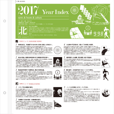 想い出INDEXシリーズ 「Year Index」 2017年版 Lサイズフエルアルバム用情報シートINDEX-YE-09