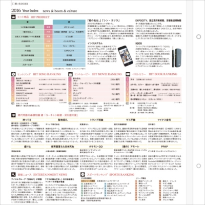 想い出INDEXシリーズ 「Year Index」 2016年版 Lサイズフエルアルバム用情報シートINDEX-YE-08