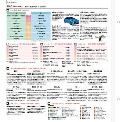 想い出INDEXシリーズ 「Year Index」 2015年版 Lサイズフエルアルバム用情報シート INDEX-YE-07