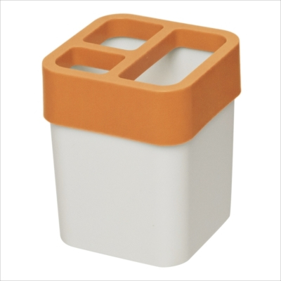 ナカバヤシ　プレーンスタイル　ペンスタンド　角タイプ　オレンジ　PLS-PSK1-O