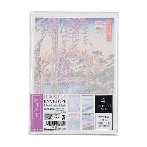 ナカバヤシ 浮世絵ステーショナリー 歌川広重 封筒・洋形2号 EV-03-M