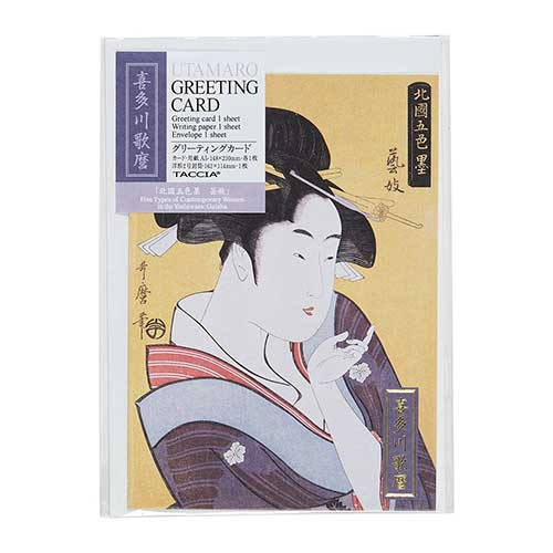 ナカバヤシ 浮世絵ステーショナリー 喜多川歌麿 A6・グリーティングカード GC-04-14