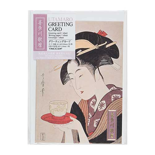 ナカバヤシ 浮世絵ステーショナリー 喜多川歌麿 A6・グリーティングカード GC-04-16