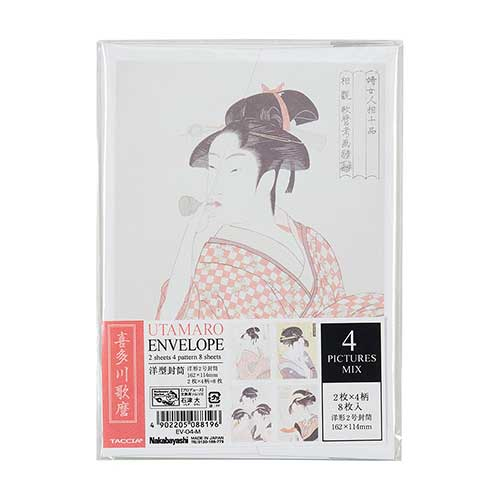 ナカバヤシ 浮世絵ステーショナリー 喜多川歌麿 封筒・洋形2号 EV-04-M