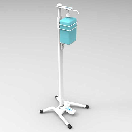 ナカバヤシ 足踏み消毒ポンプスタンド ホワイト FPS-101W