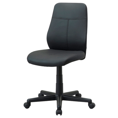 【20%OFF】送料無料 ナカバヤシ スリムOAレザーチェア ブラック SLC-001D