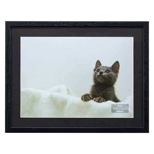 ナカバヤシ 木製写真額 A4判(ブラック)F-SW-114-D