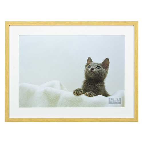 ナカバヤシ 木製写真額 ワイド四ツ切判(ナチュラル)F-SW-116-N