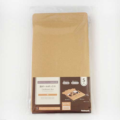 ナカバヤシ 段ボールボックス M 5枚入り 厚さゲージ付 NDBX-M