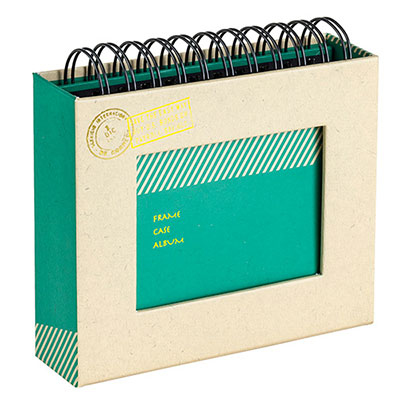 アルバム ナカバヤシ フォトランク フレームケースアルバム L判1段60枚 ポケットアルバム A-FTPC-102-G グリーン