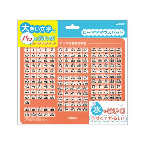 ローマ字マウスパッド/ピンク MUP-928P