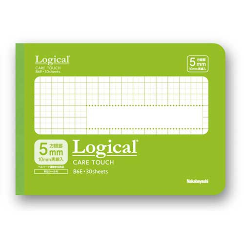 ナカバヤシ ロジカル・ケアタッチ・抗ウイルス表紙ノート B6ヨコサイズ・方眼5mm グリーン HB6-H501E-G