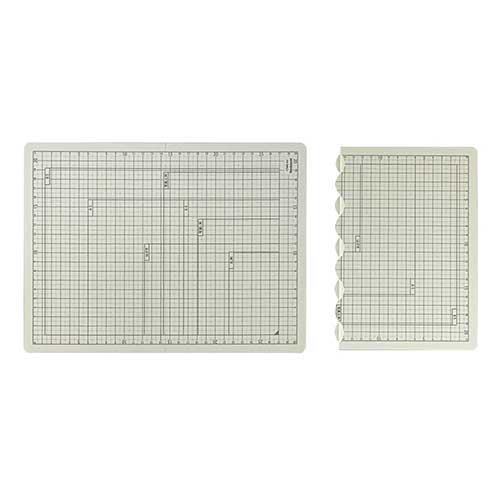 ナカバヤシ 折りたたみカッティングマット 両面タイプ・片面粘土板・A4/グレー CTMO-A4W-N